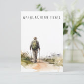 Man Wandelen op de Appalachian Trail Blank Kaart (Staand voorkant)