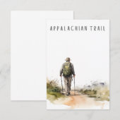 Man Wandelen op de Appalachian Trail Blank Kaart (Voorkant / Achterkant)