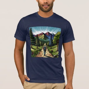 Man Wandelen op de Trails T-shirt
