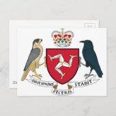 Man wapenmunt - Manx Emblem Briefkaart (Voorkant / Achterkant)