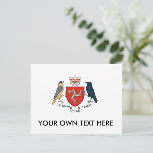 Man wapenschild briefkaart (Staand voorkant)