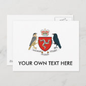 Man wapenschild briefkaart (Voorkant / Achterkant)