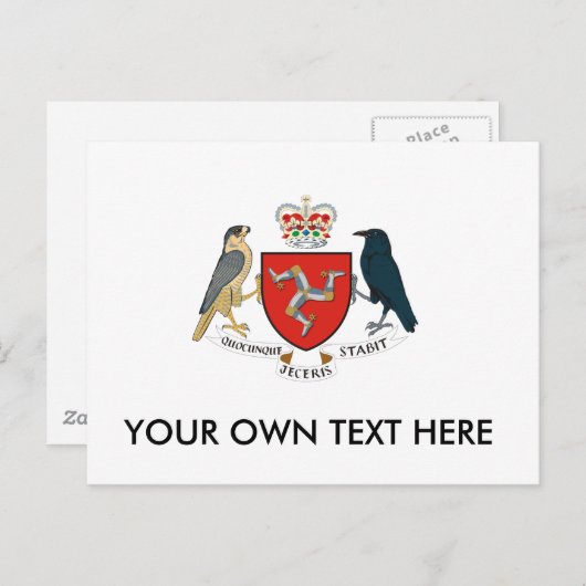 Man wapenschild briefkaart (Voorkant / Achterkant)