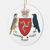 Man wapenschild keramisch ornament (Links)