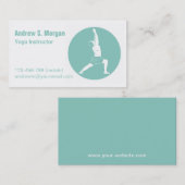 Man Warrior Pose Male Yoga Instructor Visitekaartje (Voorkant / Achterkant)