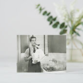 Man Washing Dishes Briefkaart (Staand voorkant)