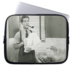 Man wasmachines laptop sleeve