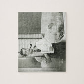 Man wasmachines legpuzzel (Verticaal)