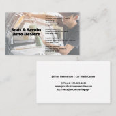 Man wast auto | Auto Diensten Visitekaartje (Voorkant / Achterkant)