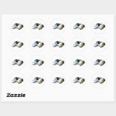 man waterpolo ronde sticker (Vel)