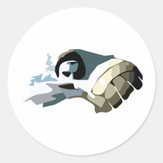 man waterpolo ronde sticker (Voorkant)