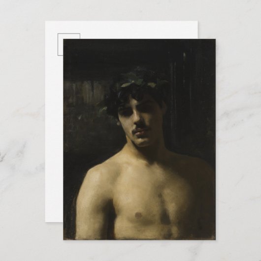 Man Wearing Laurels Briefkaart (Voorkant / Achterkant)