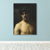 Man Wearing Laurels Canvas Afdruk (Insitu (Houten vloer))