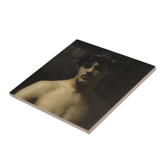 Man Wearing Laurels Tegeltje (Zijkant)