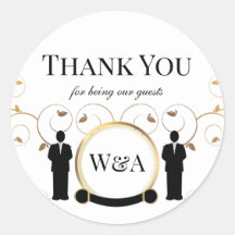 Man Wedding Gold Monogram LGBTQ