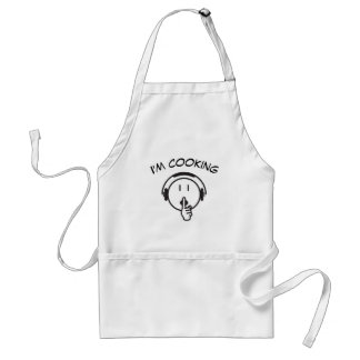 Man wees stil... ik koken Apron. Standaard Schort