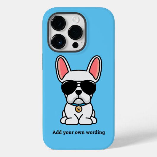 Man White French Bulldog Hoesje-Mate iPhone Case (Achterkant)