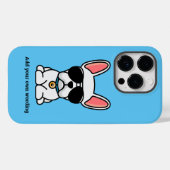 Man White French Bulldog Hoesje-Mate iPhone Case (Achterkant (horizontaal))
