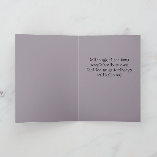 Man Who Could Cheat Death Birthday Card Kaart (Binnen)