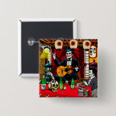 Man who gets requests vierkante button 5,1 cm (Voorkant /achterkant)