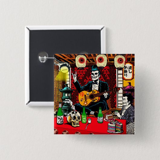 Man who gets requests vierkante button 5,1 cm (Voorkant /achterkant)