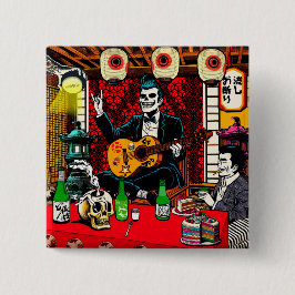 Man who gets requests vierkante button 5,1 cm