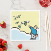 Man wijst met geld met wijn servet (Insitu)