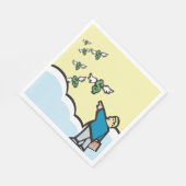 Man wijst met geld met wijn servet (Hoek)