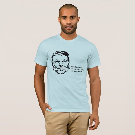 Man Wise Beard T-shirt (Voorkant volledig)