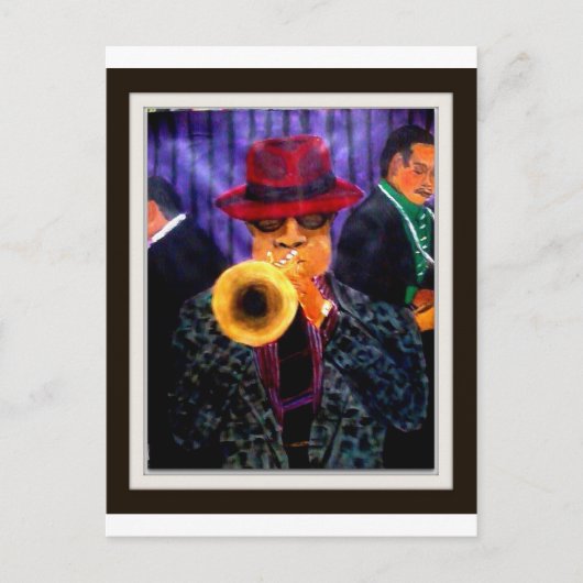 Man With The Golden Horn Briefkaart (Voorkant)