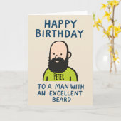 Man with wonderful beard kaart (Gele Bloem)