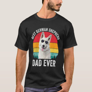 Man Witte Duitse Herdershond Vader Vintage Hond Ei T-shirt