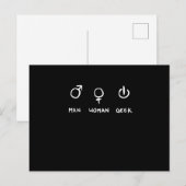 Man Woman Geek Briefkaart (Voorkant / Achterkant)