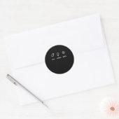 Man Woman Geek Ronde Sticker (Envelop)