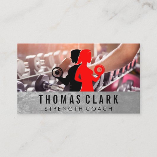 Man Woman Lifting | halterrek Visitekaartje (Voorkant)