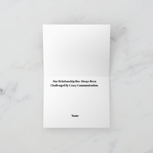 Man Woman Road Workers Romantic Greeting Card      Kaart (Binnen)