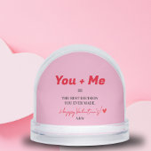 Man wordt uniek grappig rood hart sneeuwbol