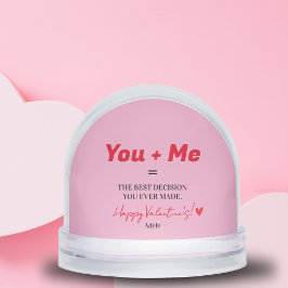 Man wordt uniek grappig rood hart sneeuwbol