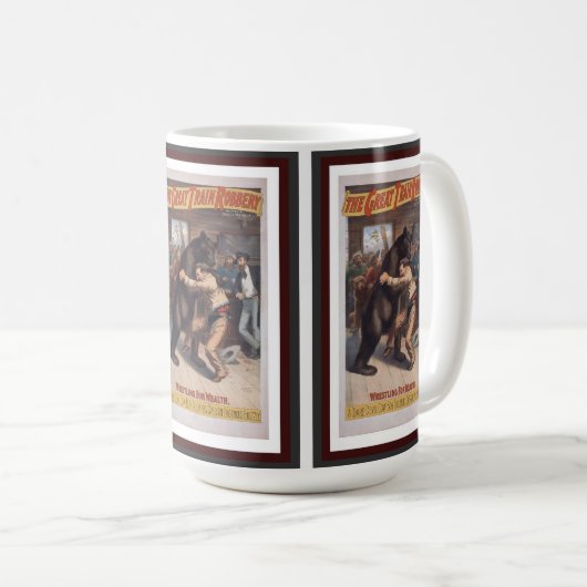 Man Wrestles Beer - Lithograph Mok (Voorkant rechts)