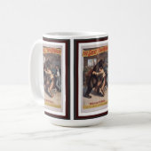 Man Wrestles Beer -  Lithograph Mok (Voorkant links)