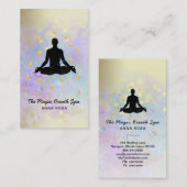 ** Man Yoga Gold Glitter Meditatie Mindfulness Visitekaartje (Voorkant / Achterkant)