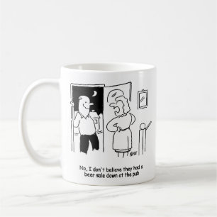 Man zegt dat er een bier-uitverkoop was beneden in koffiemok