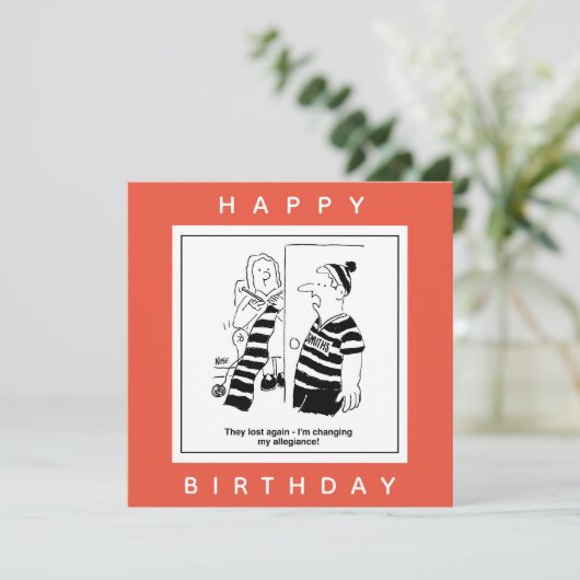 Man zegt dat team zo verloren is gegaan dat Cartoo Kaart (Staand voorkant)