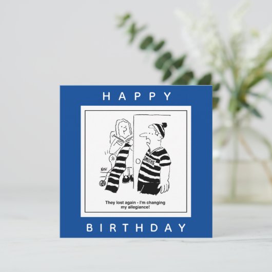 Man zegt dat team zo verloren is gegaan dat Cartoo Kaart (Staand voorkant)