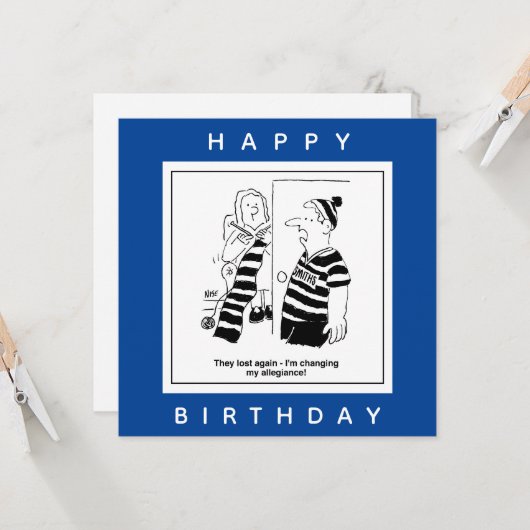 Man zegt dat team zo verloren is gegaan dat Cartoo Kaart (Voorkant / Achterkant in situ)