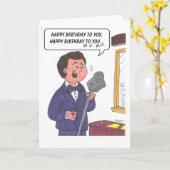 man zingt Happy Birthday, Happy Birthday... Kaart (Gele Bloem)