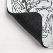 Man zit, Knight zet zijn paard op. Muismat (Hoek)