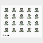 Man Zombie - Emoji Ronde Sticker (Vel)