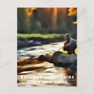 *~* Man Zon Vist Maine AP49 River Briefkaart