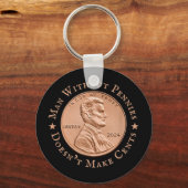 Man zonder centen maakt geen cent Trump Sleutelhanger (Voorkant)